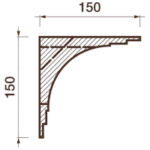 Карниз с рисунком Дк-389, 150Нх150мм