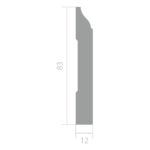 Плинтус Ultrawood Base 0001 i (2000 x 83 x 12 мм.)