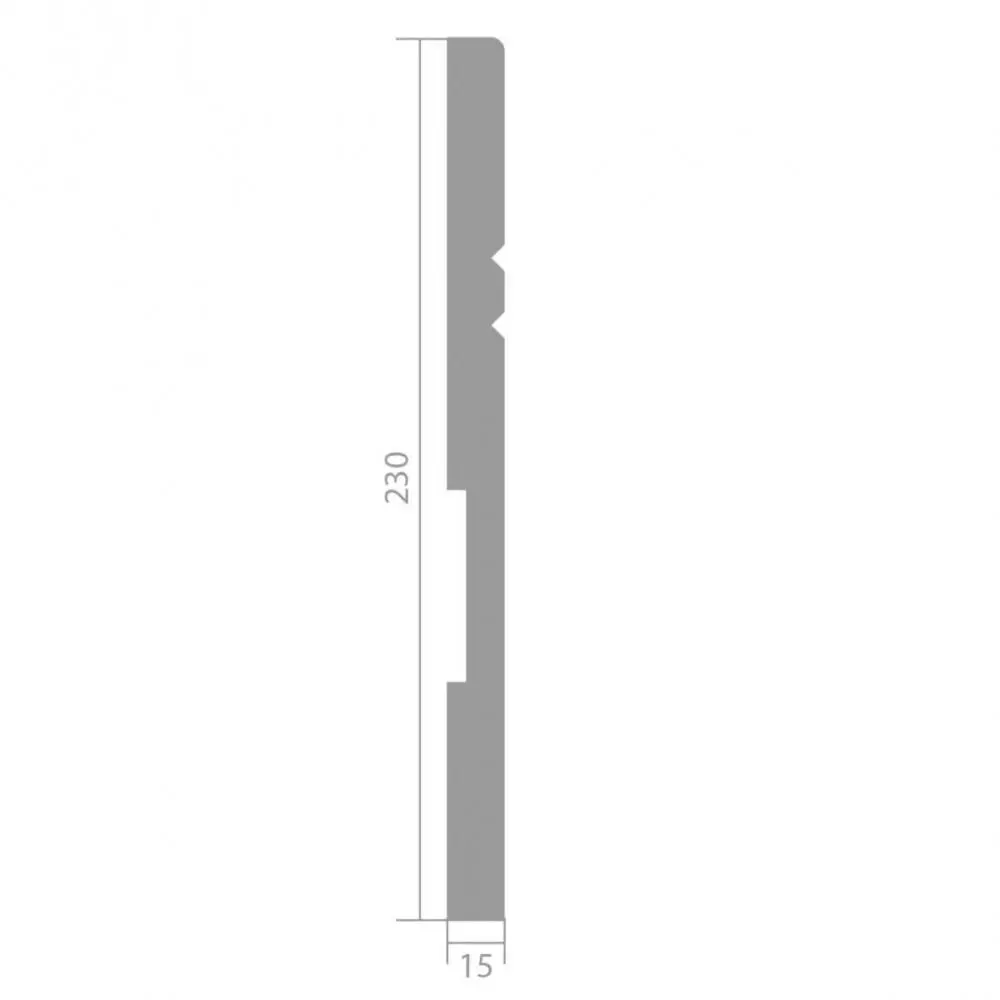 Плинтус ultrawood base 5902 (2440 x 230 x 15 мм. )