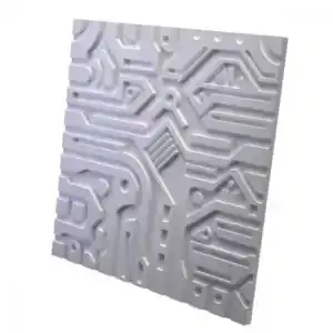 Гипсовая 3D панель EX-MACHINA A platinum матовое покрытие MM-0045