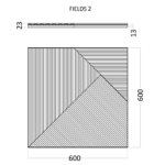 Гипсовая 3D панель FIELDS 2 D-0008-4 D-0008-2