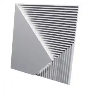 Гипсовая 3D панель FIELDS LED 2 platinum (нейтральный свет) матовое покрытие MD-0008-8