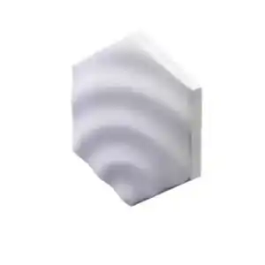 Гипсовая 3D панель HEKSA drip platinum матовое покрытие E-0224