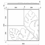 Гипсовая 3D панель LIST M-0089