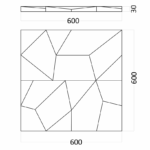 Гипсовая 3D панель ROCK M-0063