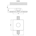 Гипсовый светильник SGS32