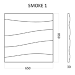 Гипсовая 3D панель SMOKE 1 D-5032-1