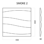Гипсовая 3D панель SMOKE 2 D-5032-2