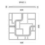 Гипсовая 3D панель SPACE 1 D-0006-1