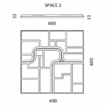 Гипсовая 3D панель SPACE 2 D-0006-2
