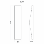 Гипсовая 3D панель SURF platinum матовое покрытие MM-0070