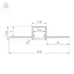 Профиль FANTOM-W12-2000 ANOD (Arlight, Алюминий) 040325