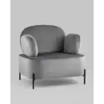 Кресло Кэнди с подлокотниками велюр серый УТ000035878 Stool Group (Стул груп)