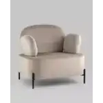 Кресло Кэнди с подлокотниками велюр серо-бежевый УТ000035879 Stool Group (Стул груп)