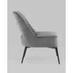 Кресло лаунж Бостон велюр тёмно-серый УТ000035316 Stool Group (Стул груп)