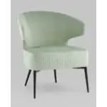 Кресло лаунж Royal Stripes велюр фисташковый УТ000036777 Stool Group (Стул груп)