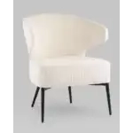 Кресло лаунж Royal Stripes велюр молочный УТ000036774 Stool Group (Стул груп)