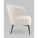 Кресло лаунж Royal Stripes велюр молочный УТ000036774 Stool Group (Стул груп)