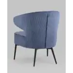 Кресло лаунж Royal Stripes велюр синий УТ000036775 Stool Group (Стул груп)