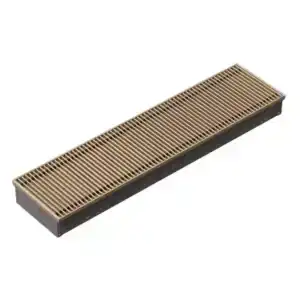 Techno Power KVZ 370-105-4600 внутрипольный конвектор с естественной конвекцией Анодированная алюминиевая цвет бронза 370х105х4600