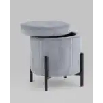 Пуф Дали с ящиком велюр серый УТ000036722 Stool Group (Стул груп)