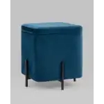 Пуф Грейс квадрат с ящиком велюр синий УТ000036652 Stool Group (Стул груп)