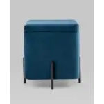 Пуф Грейс квадрат с ящиком велюр синий УТ000036652 Stool Group (Стул груп)