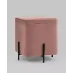 Пуф Грейс квадрат с ящиком велюр пыльно-розовый УТ000035895 Stool Group (Стул груп)