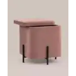Пуф Грейс квадрат с ящиком велюр пыльно-розовый УТ000035895 Stool Group (Стул груп)