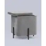 Пуф Грейс квадрат с ящиком велюр серый УТ000035893 Stool Group (Стул груп)