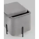 Пуф Грейс квадрат с ящиком велюр серый УТ000035893 Stool Group (Стул груп)