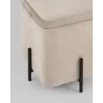 Пуф Грейс квадрат с ящиком велюр серо-бежевый УТ000035894 Stool Group (Стул груп)
