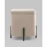 Пуф Грейс квадрат с ящиком велюр серо-бежевый УТ000035894 Stool Group (Стул груп)