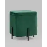Пуф Грейс квадрат с ящиком велюр зелёный УТ000035896 Stool Group (Стул груп)