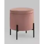 Пуф Грейс с ящиком велюр пыльно-розовый УТ000035891 Stool Group (Стул груп)