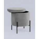 Пуф Грейс с ящиком велюр серый УТ000035889 Stool Group (Стул груп)