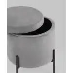 Пуф Грейс с ящиком велюр серый УТ000035889 Stool Group (Стул груп)