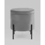 Пуф Грейс с ящиком велюр серый УТ000035889 Stool Group (Стул груп)