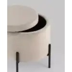 Пуф Грейс с ящиком велюр серо-бежевый УТ000035890 Stool Group (Стул груп)
