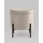 Пуф Грейс с ящиком велюр серо-бежевый УТ000035890 Stool Group (Стул груп)