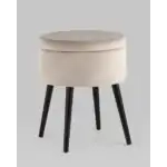 Пуф Клайс с ящиком велюр серо-бежевый УТ000035912 Stool Group (Стул груп)