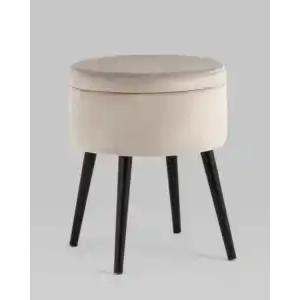 Пуф Клайс с ящиком велюр серо-бежевый УТ000035912 Stool Group (Стул груп)