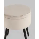 Пуф Клайс с ящиком велюр серо-бежевый УТ000035912 Stool Group (Стул груп)