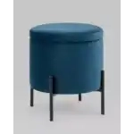 Пуф Грейс с ящиком велюр синий УТ000036651 Stool Group (Стул груп)