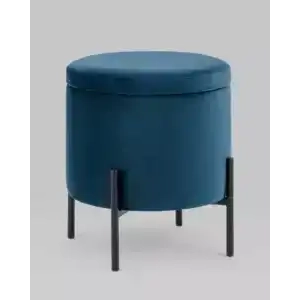 Пуф Грейс с ящиком велюр синий УТ000036651 Stool Group (Стул груп)