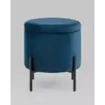 Пуф Грейс с ящиком велюр синий УТ000036651 Stool Group (Стул груп)