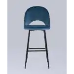 Стул барный Меган велюр пыльно-синий УТ000025287 Stool Group (Стул груп)