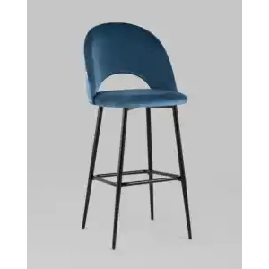 Стул барный Меган велюр пыльно-синий УТ000025287 Stool Group (Стул груп)