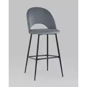 Стул барный Меган велюр серый УТ000025288 Stool Group (Стул груп)