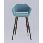 Стул барный Саймон велюр пыльно-голубой УТ000025189 Stool Group (Стул груп)